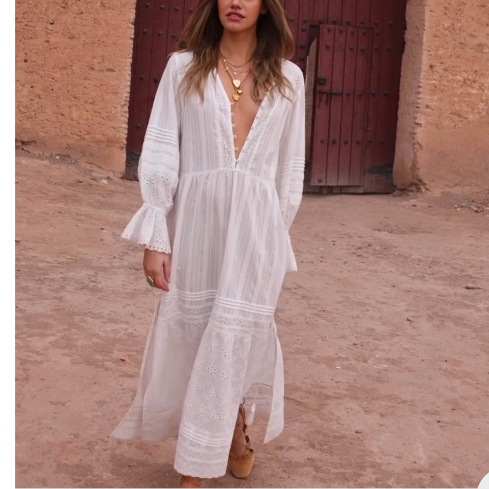 Spell Free People Whimsy Garden Lace Gown - Moonflower - Picture 10 of 12